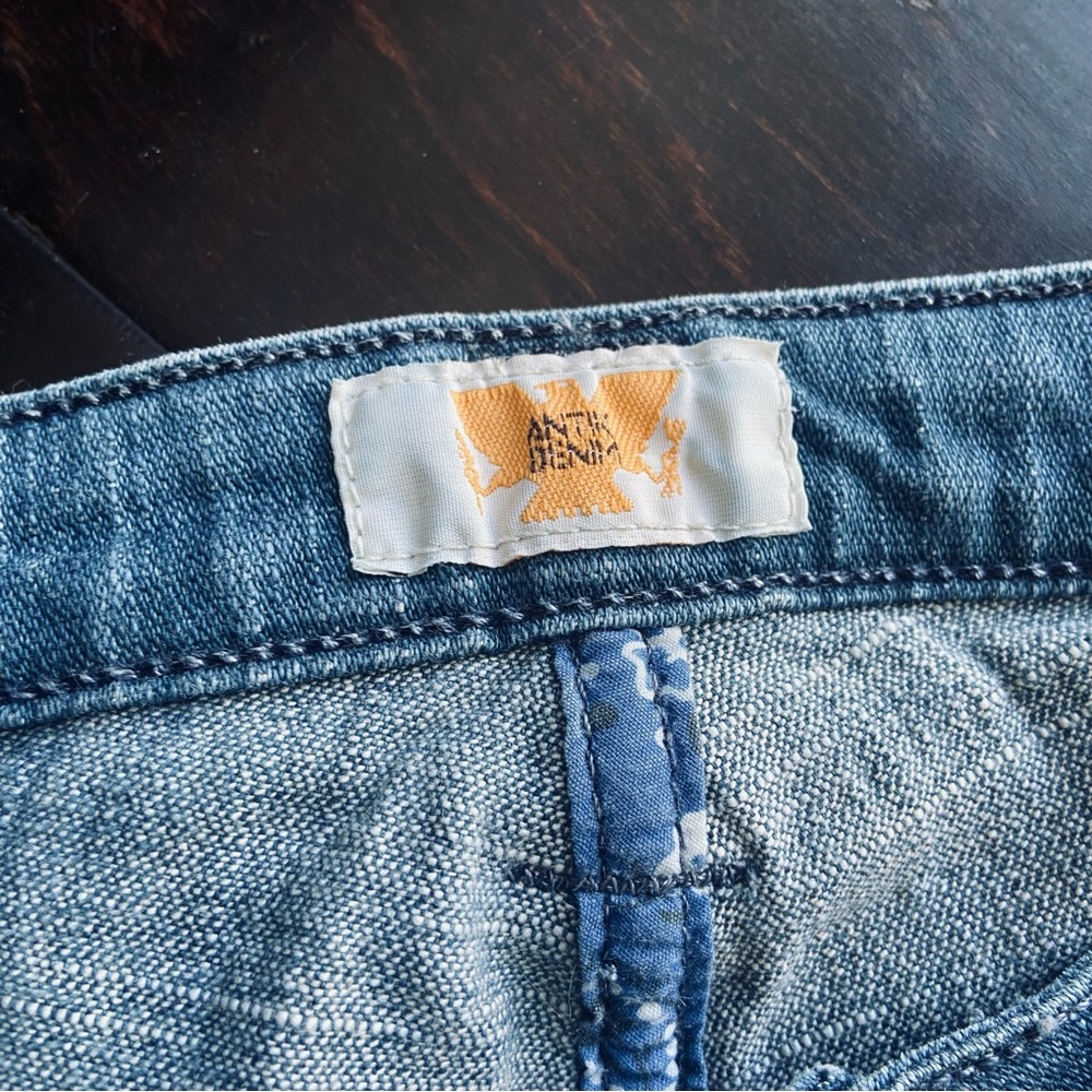 Antik Denim Distressed Embroidered Bohemian Flare Jeans Women's Size 28 - Picture 6 of 14